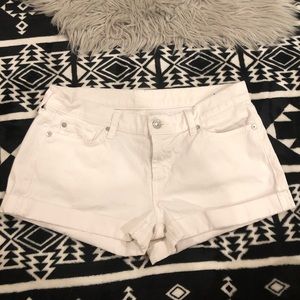 7 For All Mankind White Shorts